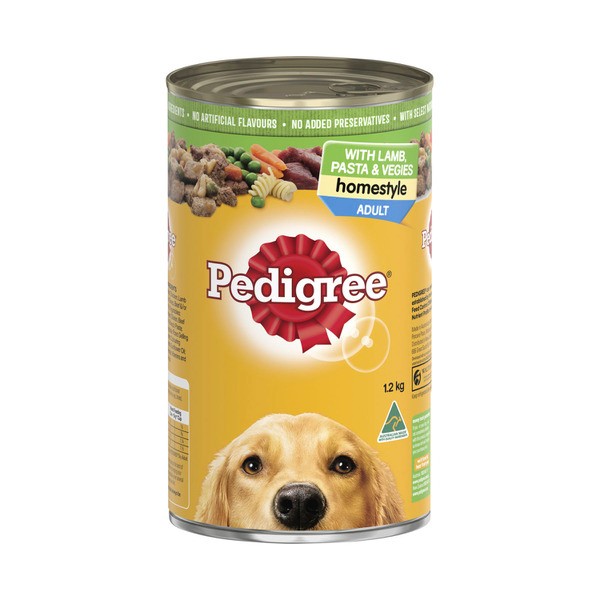 Pedigree Homestyle Lamb Pasta & Vegies Adult Wet Dog Food Can | 1.2kg