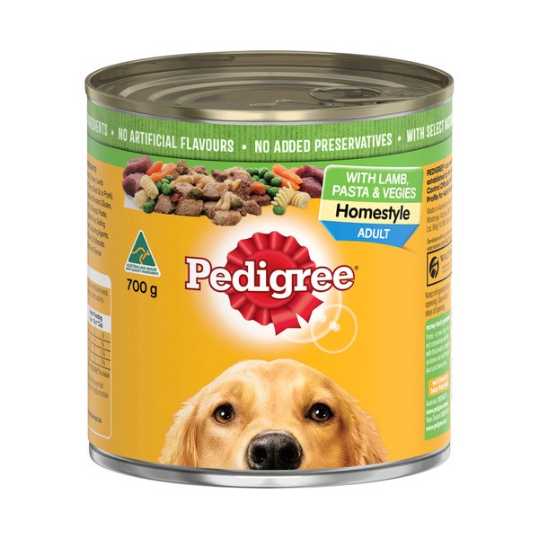 Pedigree Homestyle Lamb Pasta & Vegies Adult Wet Dog Food Can | 700g