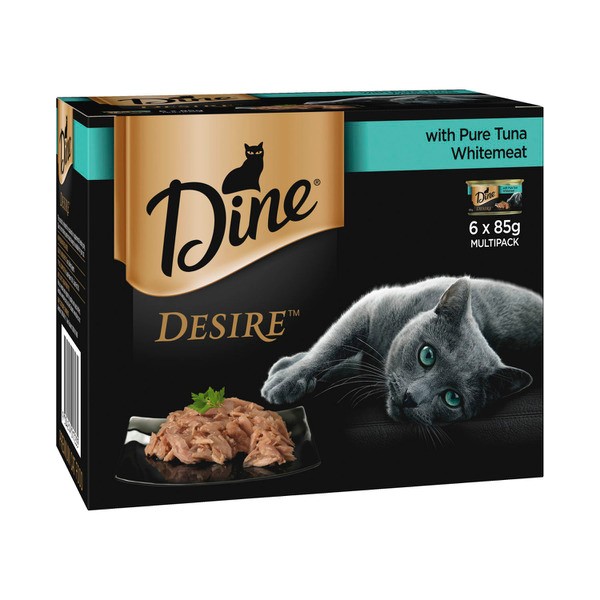 Dine Desire Wet Cat Food Pure Tuna Whitemeat Can 6x85g | 6 pack