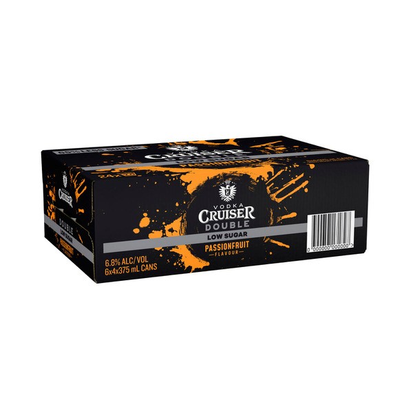 Vodka Cruiser Double LS Passionfruit 6.8% Can 375mL | 24 Pack
