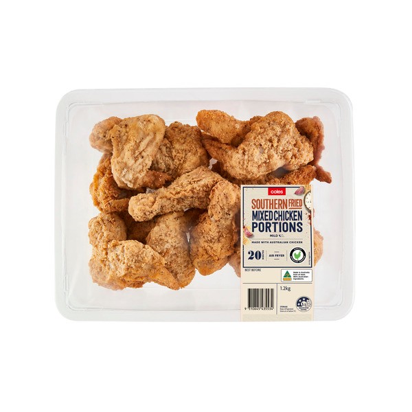 Coles RSPCA Approved Chicken Mixed Portions Southern Fried | 1.2kg