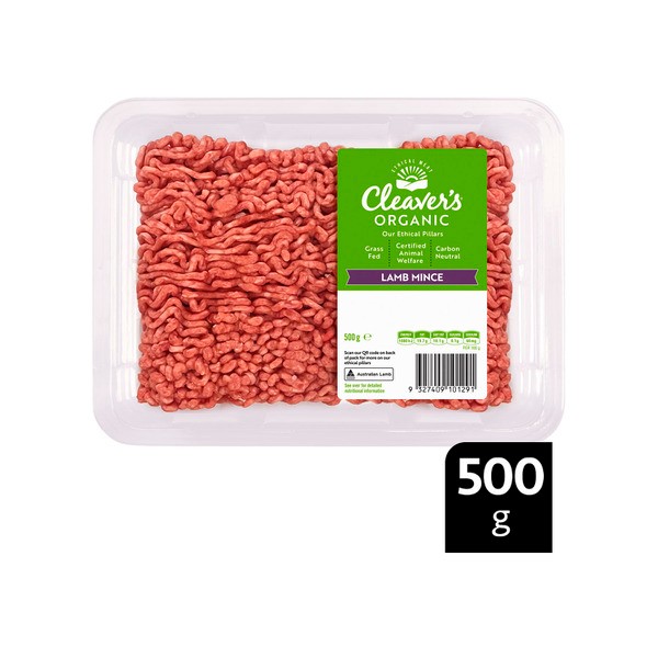 Cleaver's Organic Grass-Fed Lamb Mince | 500g