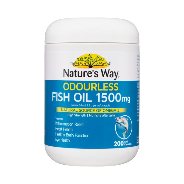 Nature's Way Odourless Fish Oil 1500mg Capsules | 200 pack