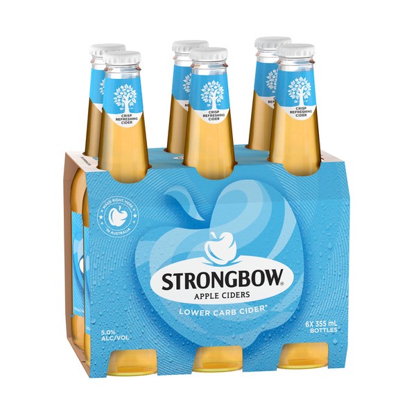 Strongbow Lower Carb Cider Bottle 355mL | 6 Pack