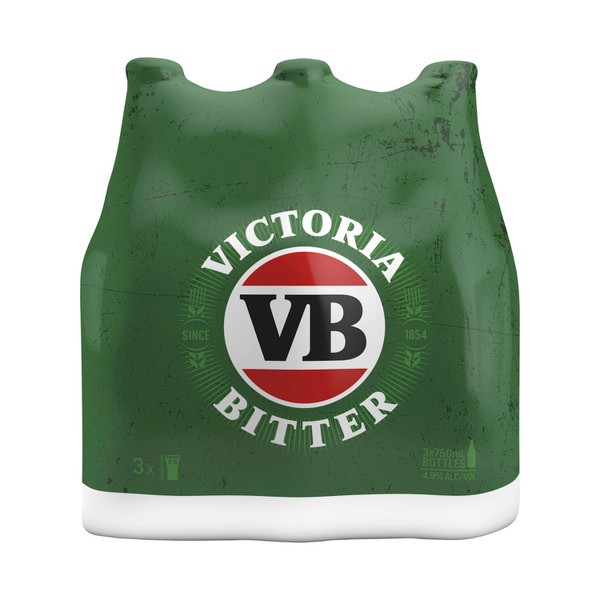 Victoria Bitter Rack Pack Bottle 750mL | 3 Pack