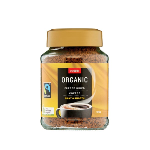 Coles Organic Fairtrade Gold Freeze Dried Coffee | 100g