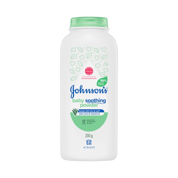 Johnson's Johnson?s Baby Pure Cornstarch Aloe & Vit E Soothing Moisture Absorbing Baby Powder | 200g