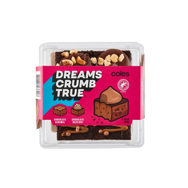 Coles Dreams Crumb True Loaded Brownies | 4 pack