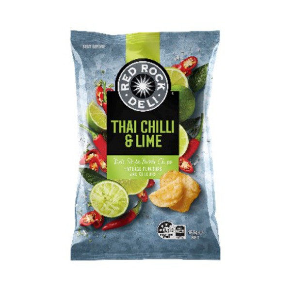Red Rock Deli Potato Chips Thai Chilli & Lime | 165g