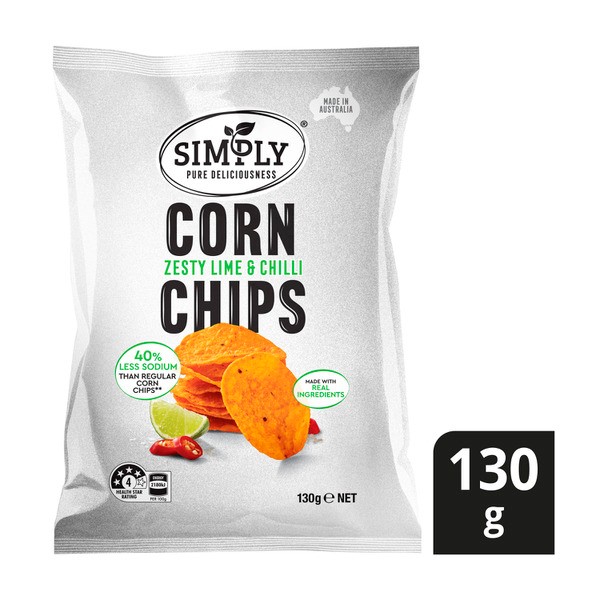 Simply Regular Corn Chips Zest Lime Chilli | 135g