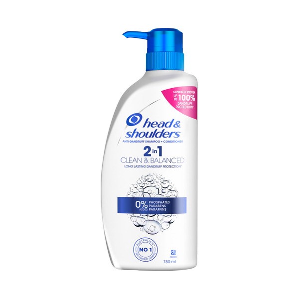 Head & Shoulders Clean & Balanced 2 In 1 Anti-Dandruff Shampoo & Conditioner | 750mL