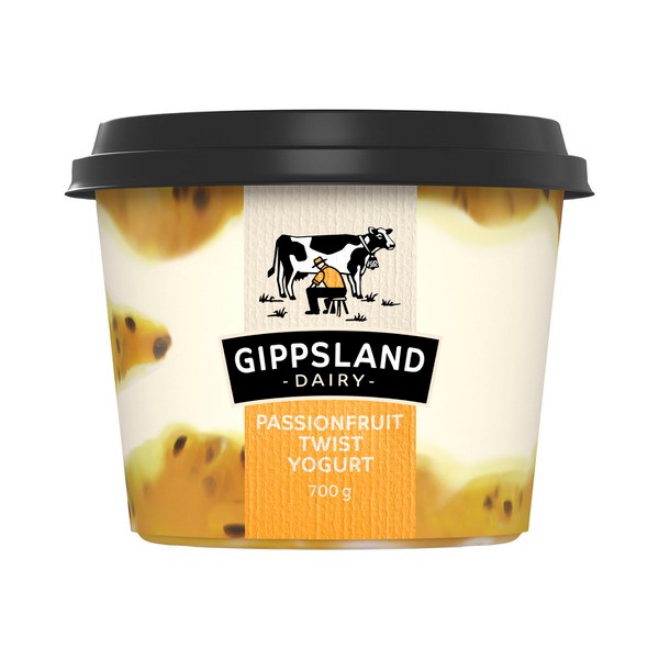 Gippsland Dairy Passionfruit Twist Yoghurt | 700g