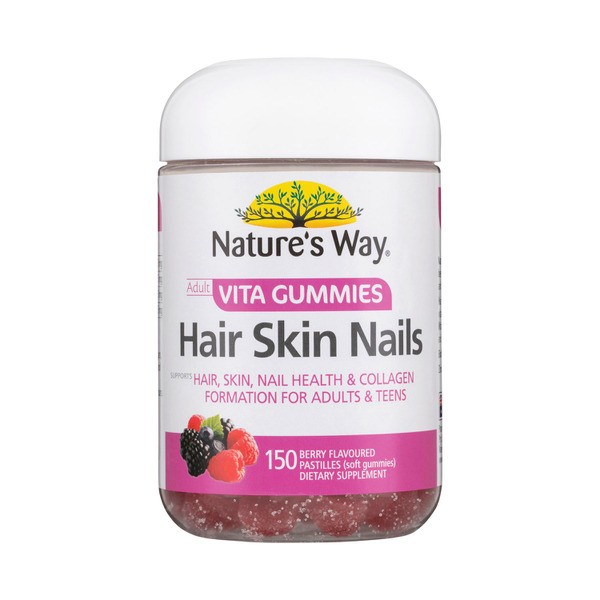 Natures Way Adult Gummies Hair Skin Nails | 150 pack