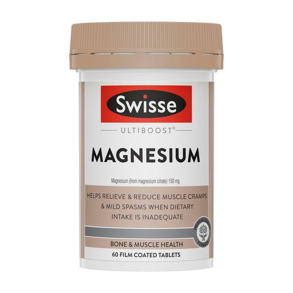 Swisse Ultiboost Magnesium For Muscle Health | 60 pack