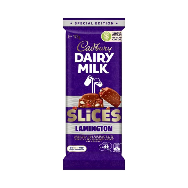 Cadbury Dairy Milk Lamington Slices Chocolate Block | 175g
