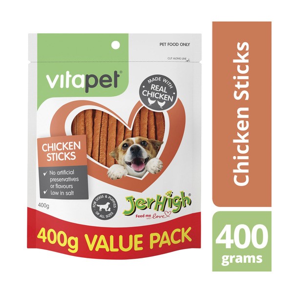 Vitapet Jerhigh Chicken Sticks Dog Treats | 400g