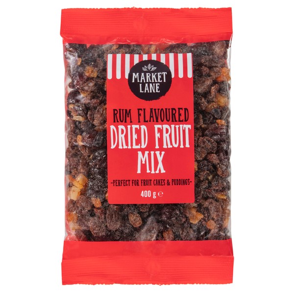 Market Lane Dried Fruit Nut Mix With Rum Flavour | 400g