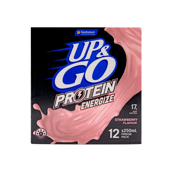 Up&Go Protein Energize Strawberry Fridgepack 12x250mL | 3L