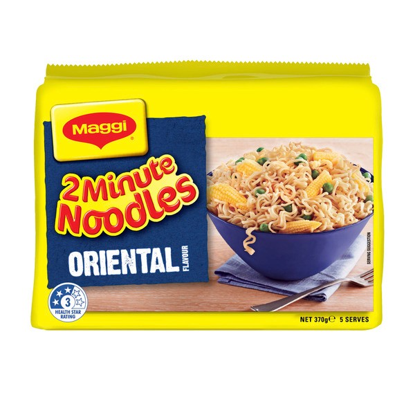 Maggi 2 Minute Instant Noodles Oriental Flavour 5 Pack | 370g