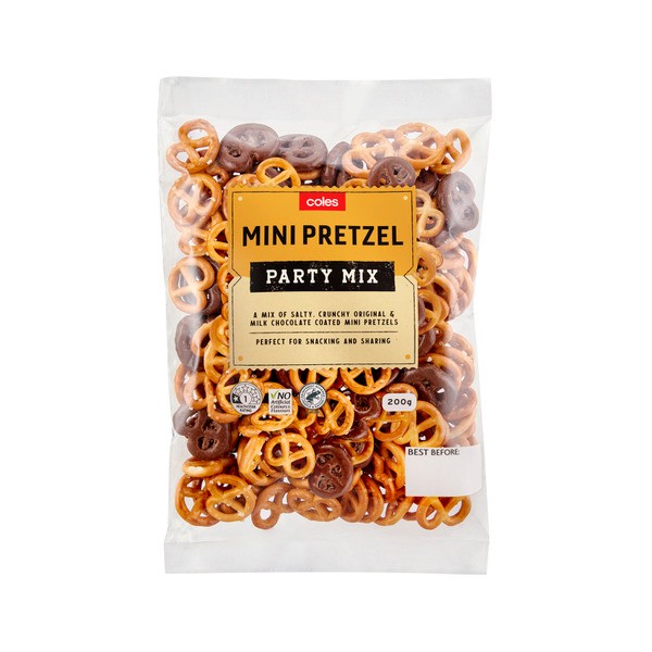Coles Mini Pretzel And Milk Chocolate Pretzel Mix | 200g