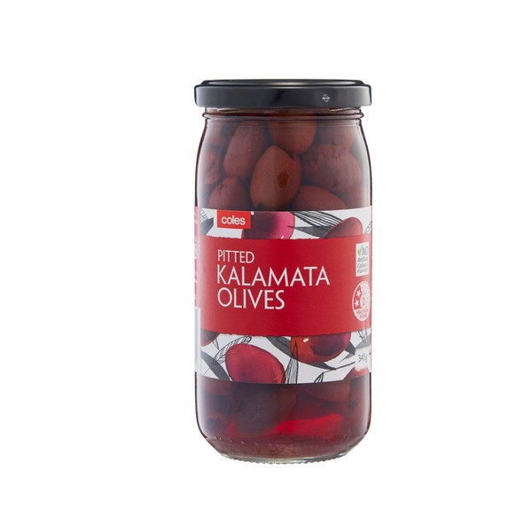Coles Kalamata Pitted Olives In Brine | 345g