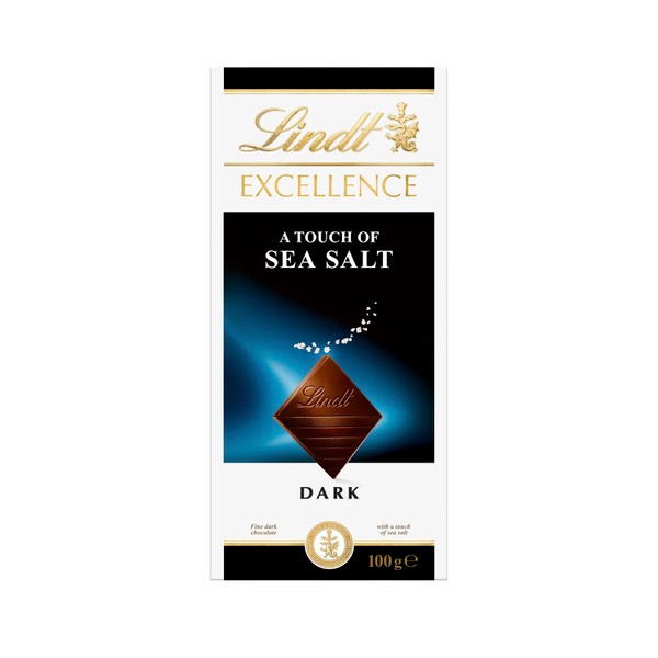 Lindt Excellence Sea Salt  Dark Chocolate Block | 100g