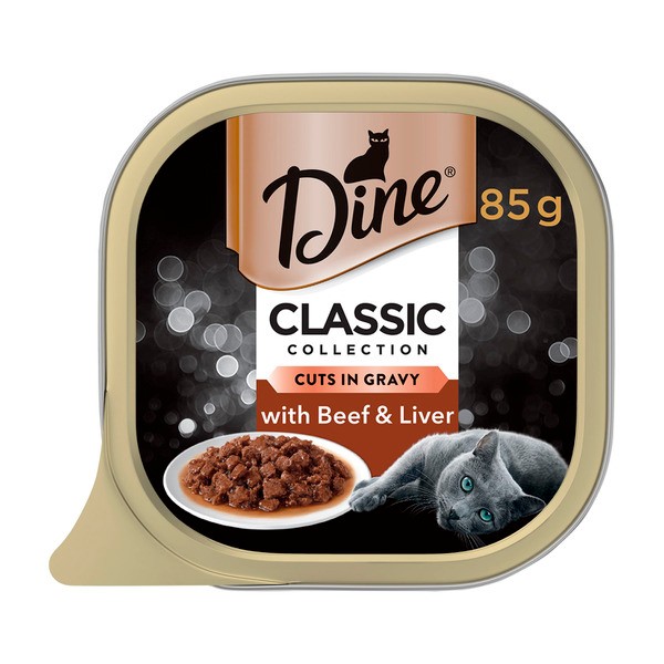 Dine Cuts In Gravy with Beef & Liver Wet Cat Food Tray | 85g