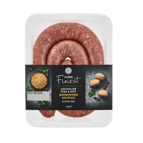 Coles Finest Australian Pork & Beef Boerewors Sausages | 500g