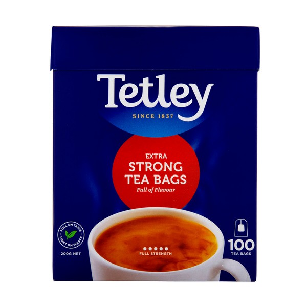 Tetley Extra Strong Black Tea Bags 100 pack | 200g
