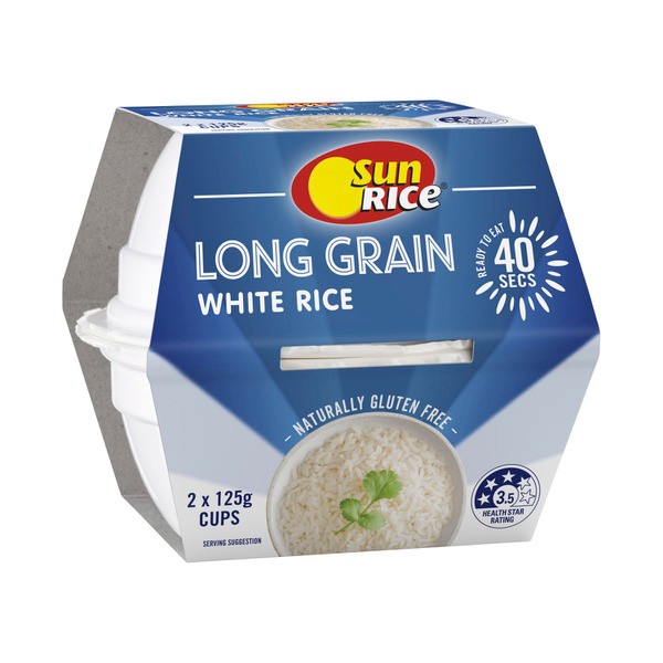 Sunrice Microwave White Long Grain Rice Cup | 250g
