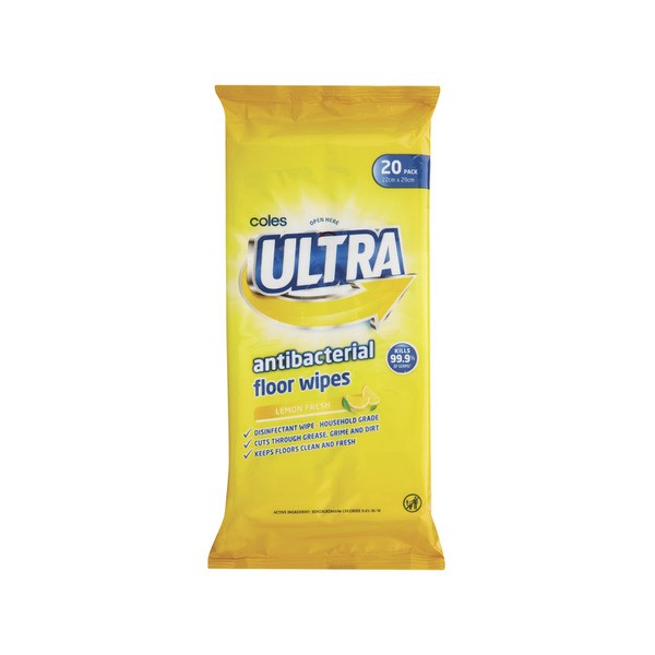 Coles Ultra Floor Wipes | 20 pack