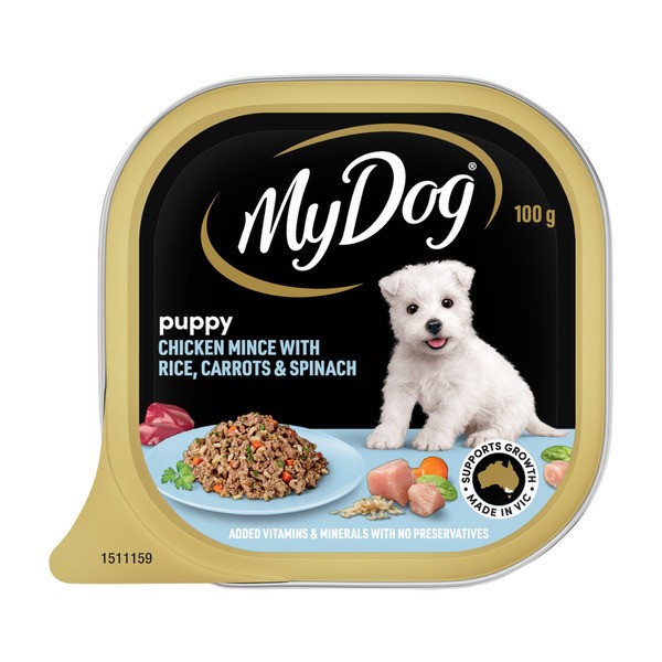 My Dog Chicken Mince With Rice Carrots & Spinach Puppy Wet Dog Food | 100g