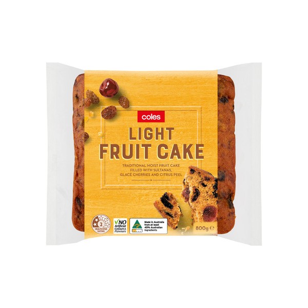 Coles Bakery Light Fruit Cake | 800g