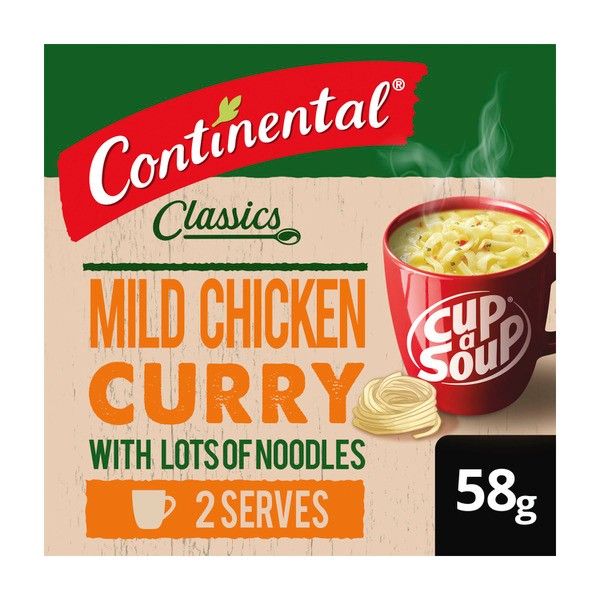 Continental Cup A Soup Mild Chicken Curry Wth Lots Of Noodles Serves 2 | 58g