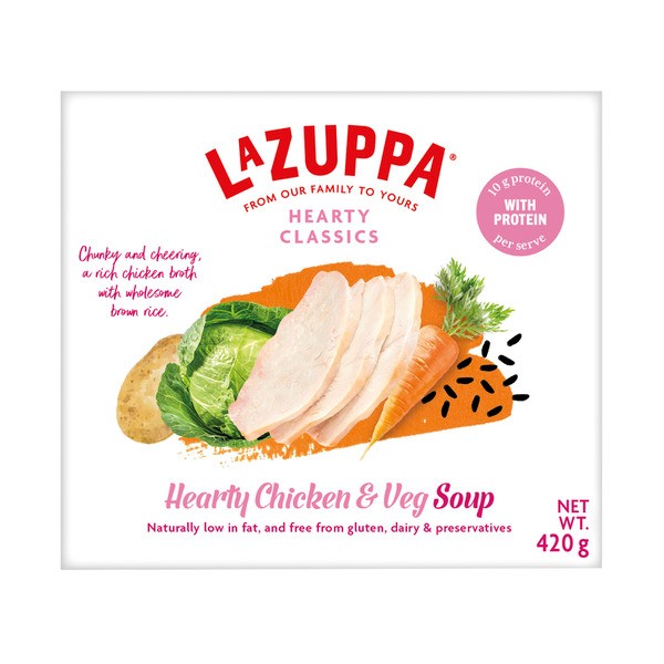 La Zuppa Microwaveable Soup Bowl Hearty Chicken & Vegetable Soup | 420g