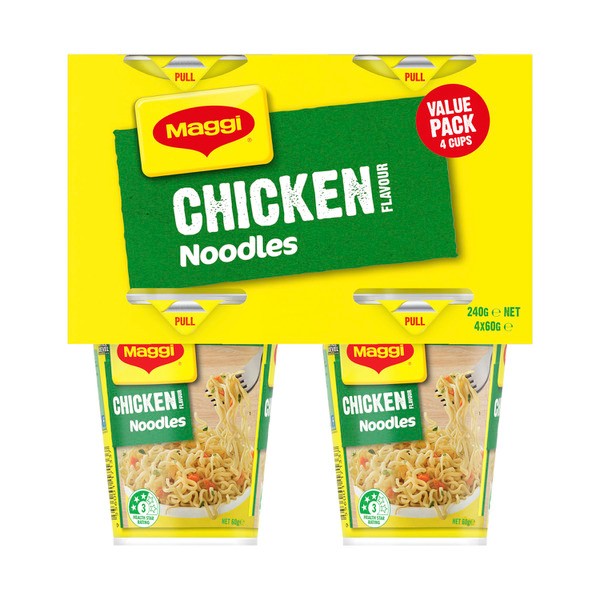 Maggi Instant Noodles Cups Chicken Flavour 4 Pack | 240g