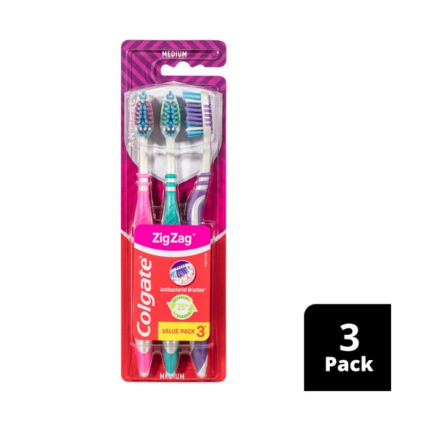 Colgate Zig Zag Flex Medium Toothbrush | 3 pack