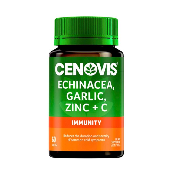 Cenovis Echinacea Garlic Zinc & Vitamin C Tablets | 60 pack