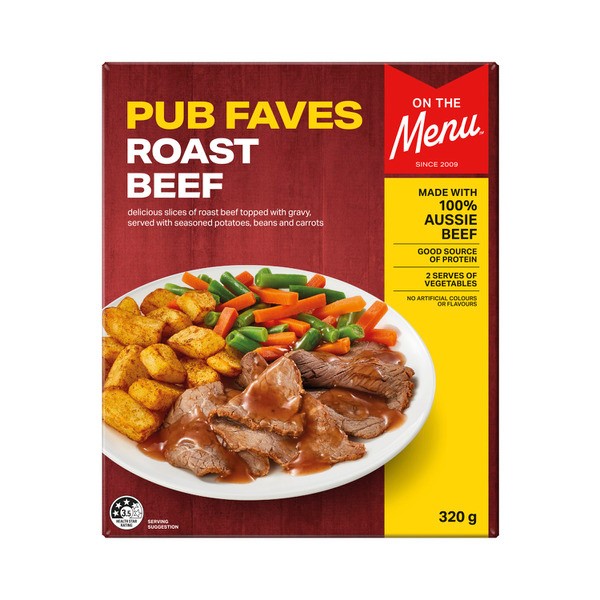 On The Menu Roast Beef Plated Meal | 320g