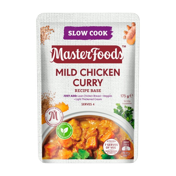 MasterFoods Slow Cooker Mild Chicken Curry Recipe Base | 175g