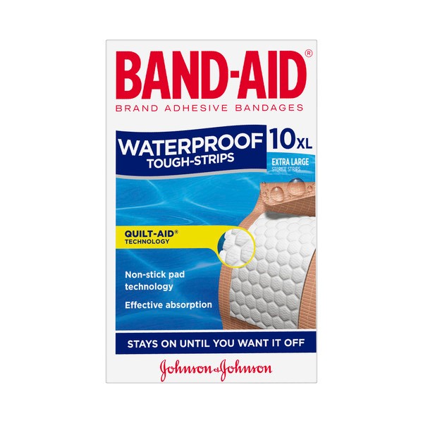 Band-Aid Waterproof Tough Strips Extra Large | 10 pack