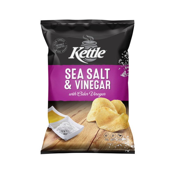 Kettle Sea Salt & Vinegar Potato Chips | 165g