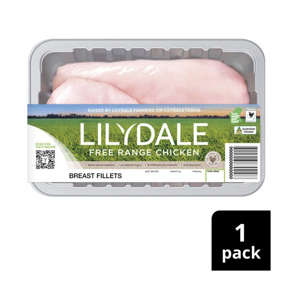 Lilydale Free Range Chicken Breast Fillets Small Pack  | approx. 600g each