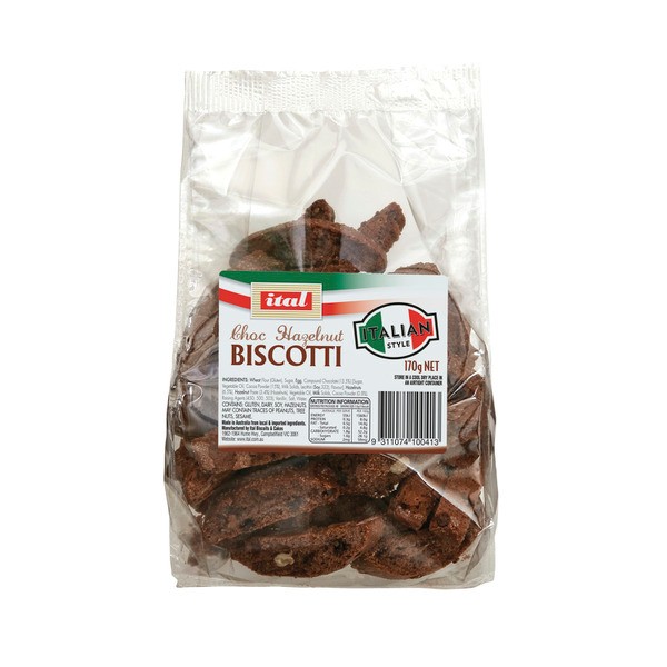 Ital Choc Hazelnut Biscotti | 170g
