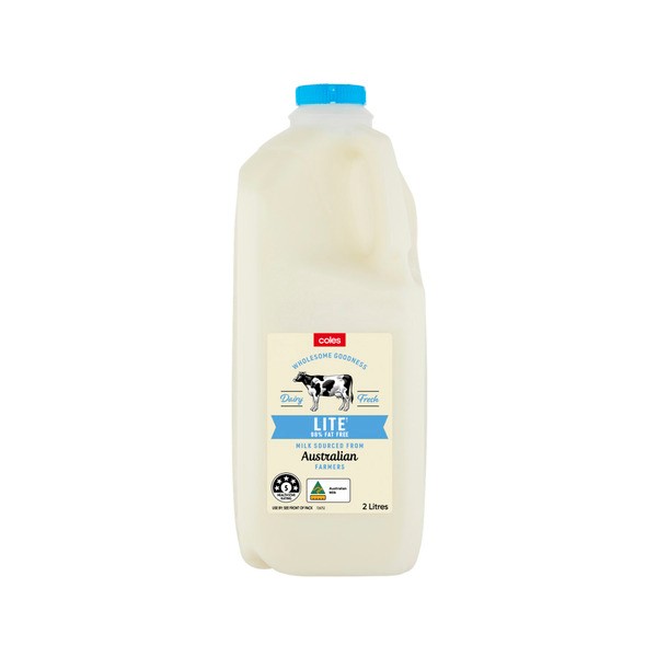 Coles Lite Reduced Fat Milk | 2L