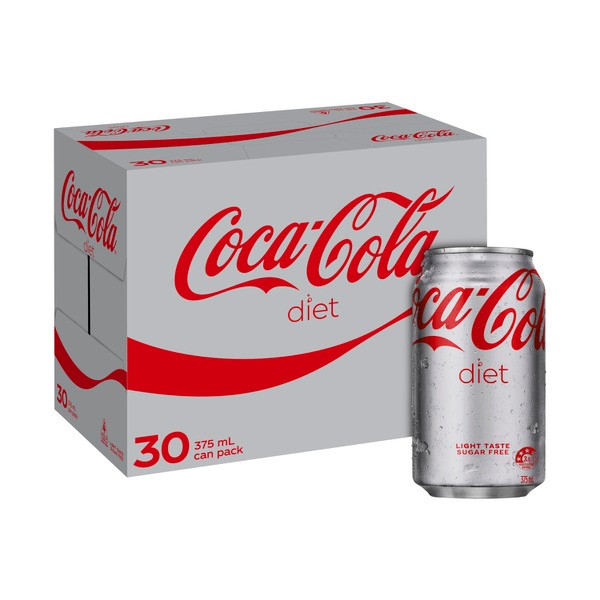 Coca-Cola Diet Soft Drink Cans 30x375mL | 30 pack