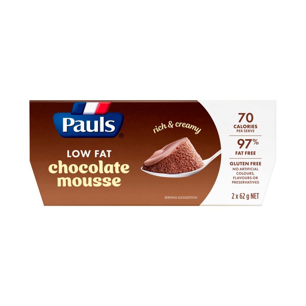 Pauls Soleil Low Fat Chocolate Mousse 2 pack | 124g