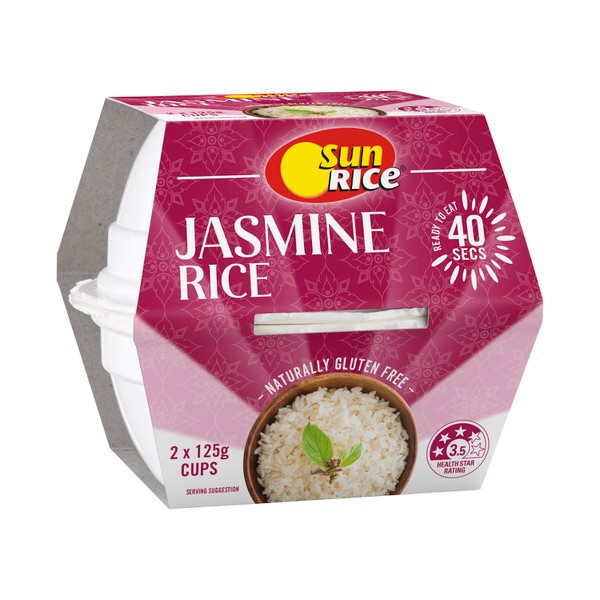 Sunrice Jasmine Rice Cup 2 pack | 250g