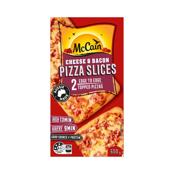 McCain Frozen Cheese & Bacon Pizza Slices 6 pack | 600g