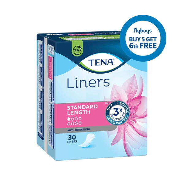 Tena Standard Length Liners Incontinence | 30 pack